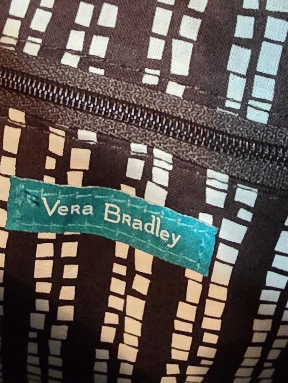 Vera Bradley Geometric Pattern Tote Bag in Blue-Green